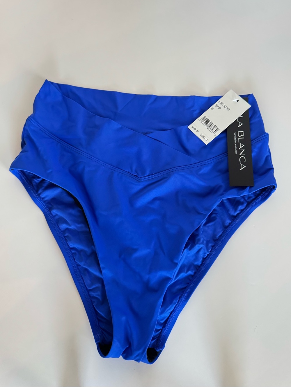 La Blanca Island Goddess Crossover High Waist Swim Bottom Size 6